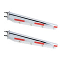 Chrome Truck Mud Flap Hanger – 30" with DOT-C2 Reflective Tape – Dual Bolt Pitch – Pair (646CH)