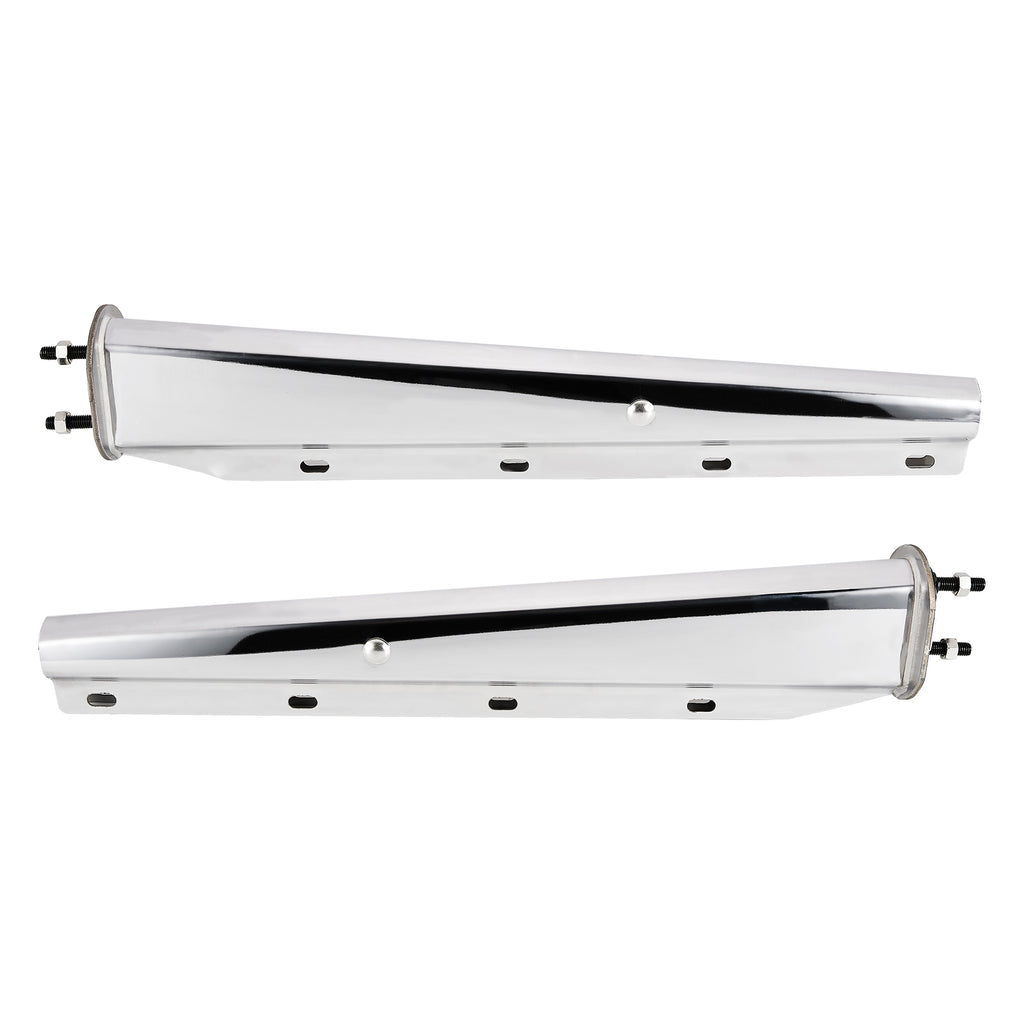 Polished Stainless Truck Mud Flap Hanger – 30" Straight Tapered – Pair (646SS)