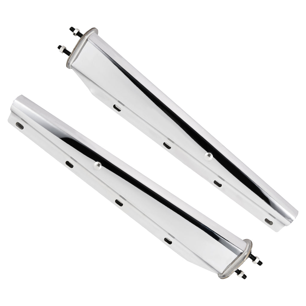 Polished Stainless Truck Mud Flap Hanger – 30" Straight Tapered, MF06 Rev – Pair