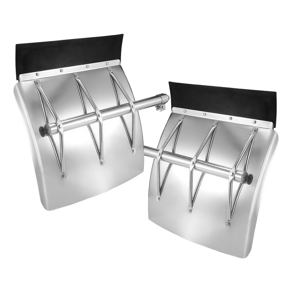 Polished Stainless 24" Truck Quarter Fender – X-Lattice Reinforcement – Pair (7001)
