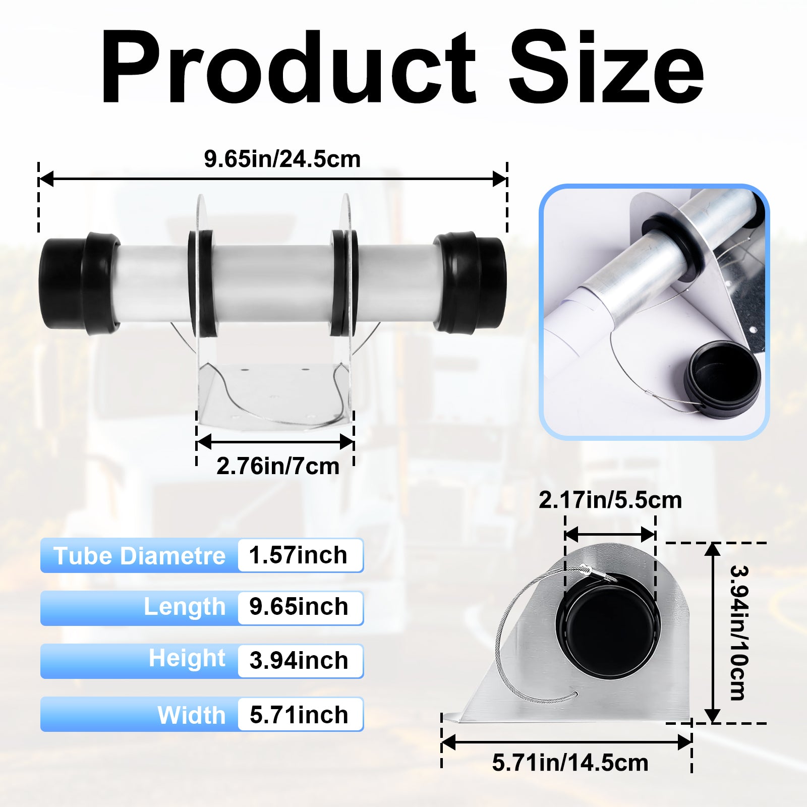 Cab Document Tube — Plastic with Screw Cap — 4 / 8 / 12 / 16 Pack (SL-520110)